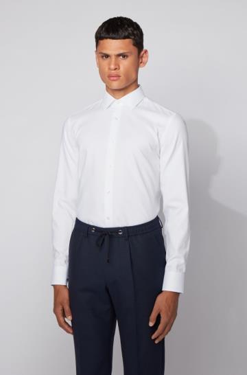 Koszula BOSS Slim Fit Białe Męskie (Pl92440)